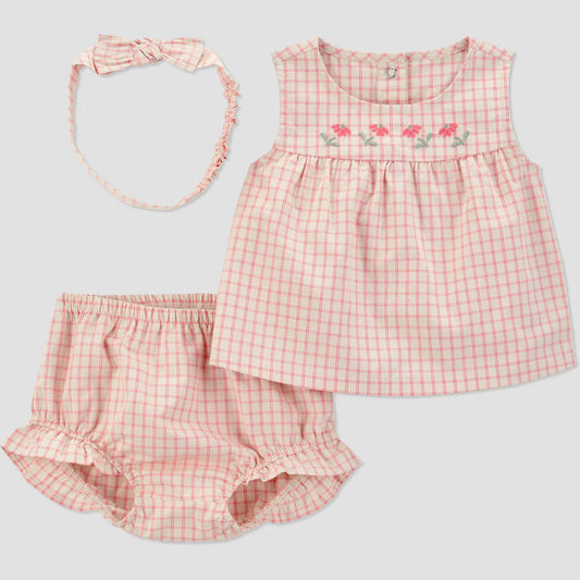 Conjunto de 3 piezas para bebé niña Carter's