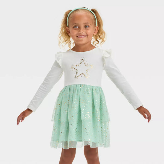 Vestido color menta estrella Cat & Jack