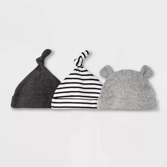 Gorro básico para bebé niño (paquete de 3)