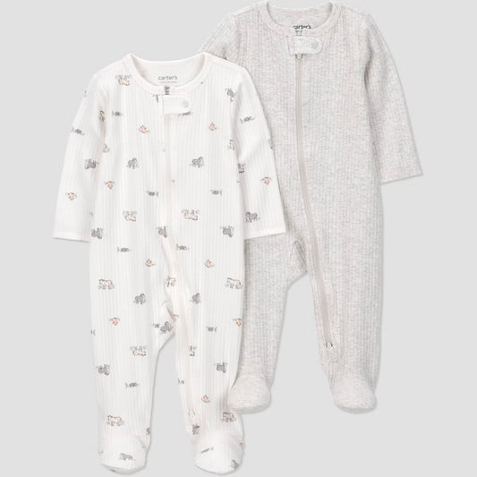 Conjunto de 2 Pijamas Carter's - Gris Granja