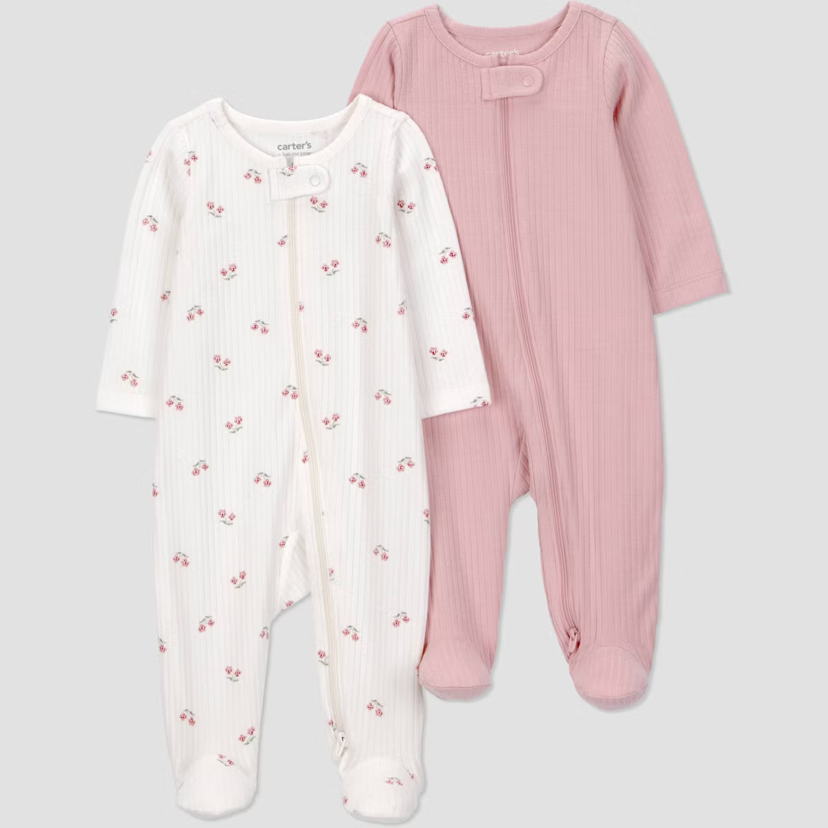 Conjunto de 2 Pijamas Carter's - Floral, rosada