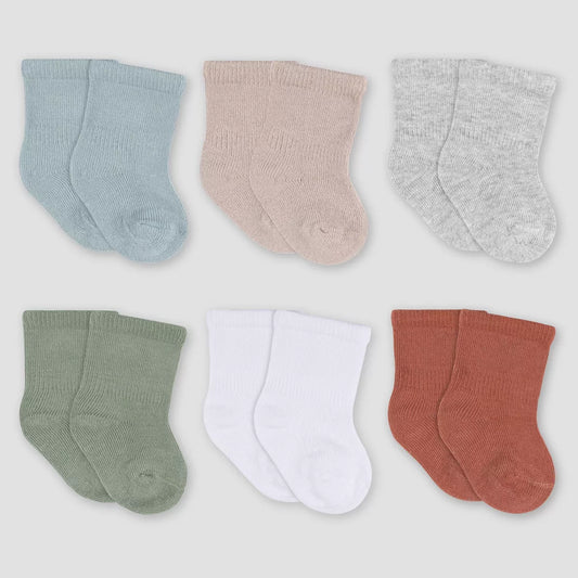 Calcetines Gerber Baby Wiggle Proof (paquete de 6)