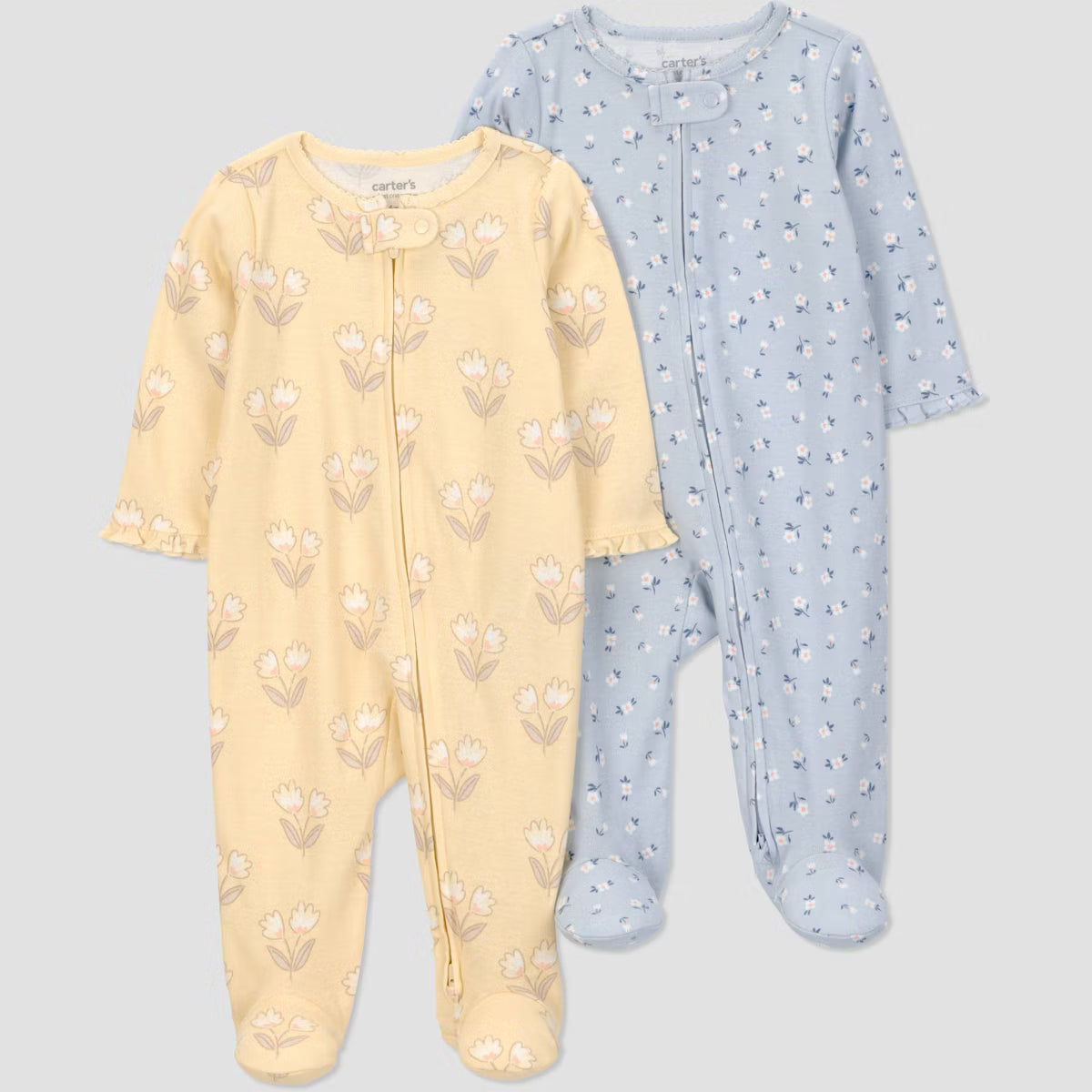 Conjunto de 2 Pijamas Carter's - Floral, Amarillo