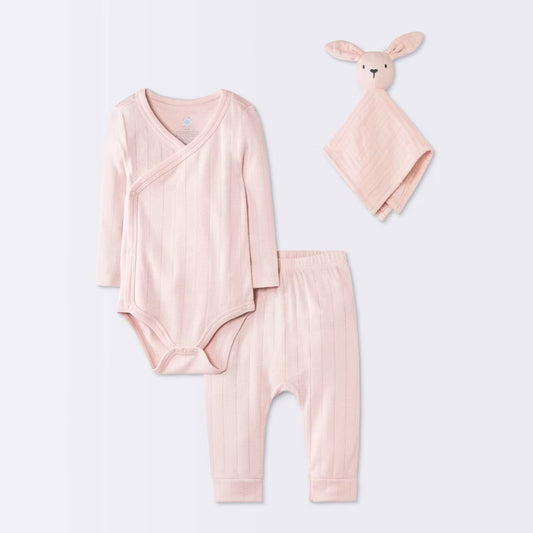 Conjunto de 3 piezas para bebé niña Cloud Island