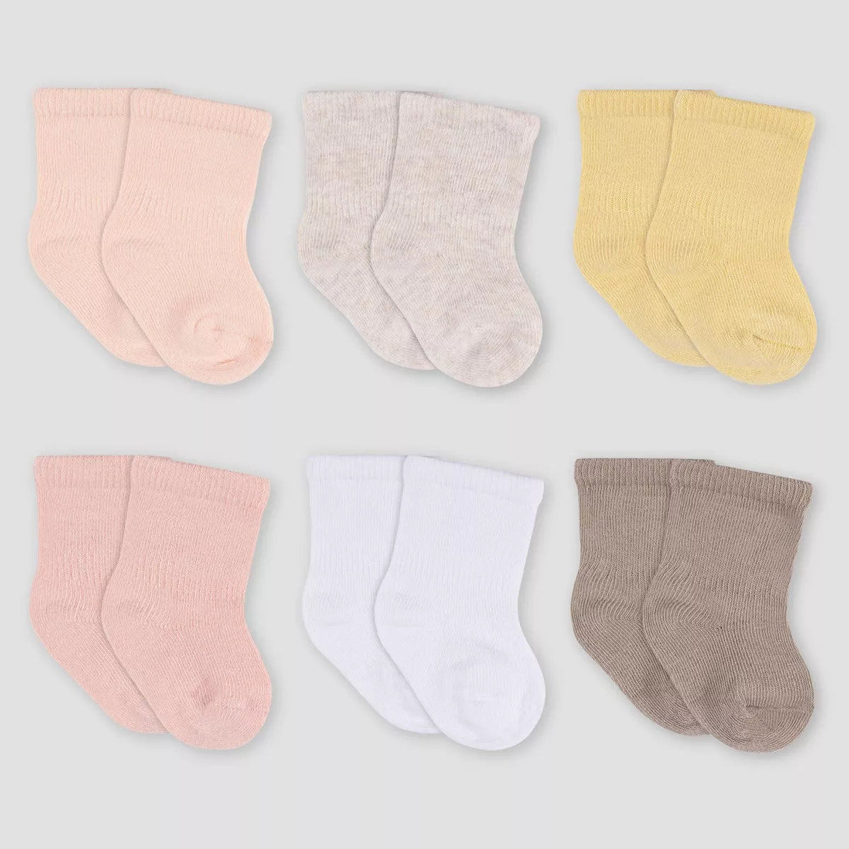 Calcetines Gerber Baby Wiggle Proof (paquete de 6)