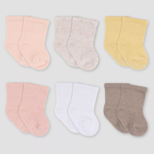 Calcetines Gerber Baby Wiggle Proof (paquete de 6)
