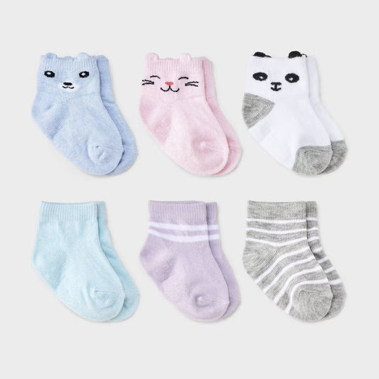 Calcetines tobilleros para niña pequeña (paquete de 6) - Cat & Jack