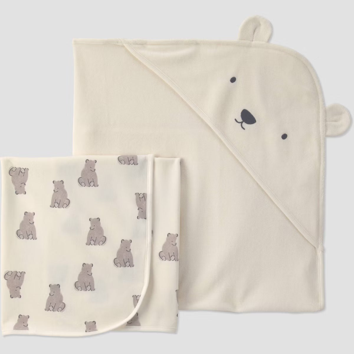 Toalla con capucha para bebé Carter's (paquete de 2) - Oso pardo