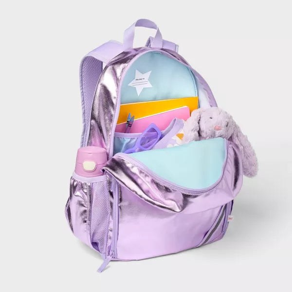 Mochila clásica para niños de 17'' - Cat & Jack Metallic Purple