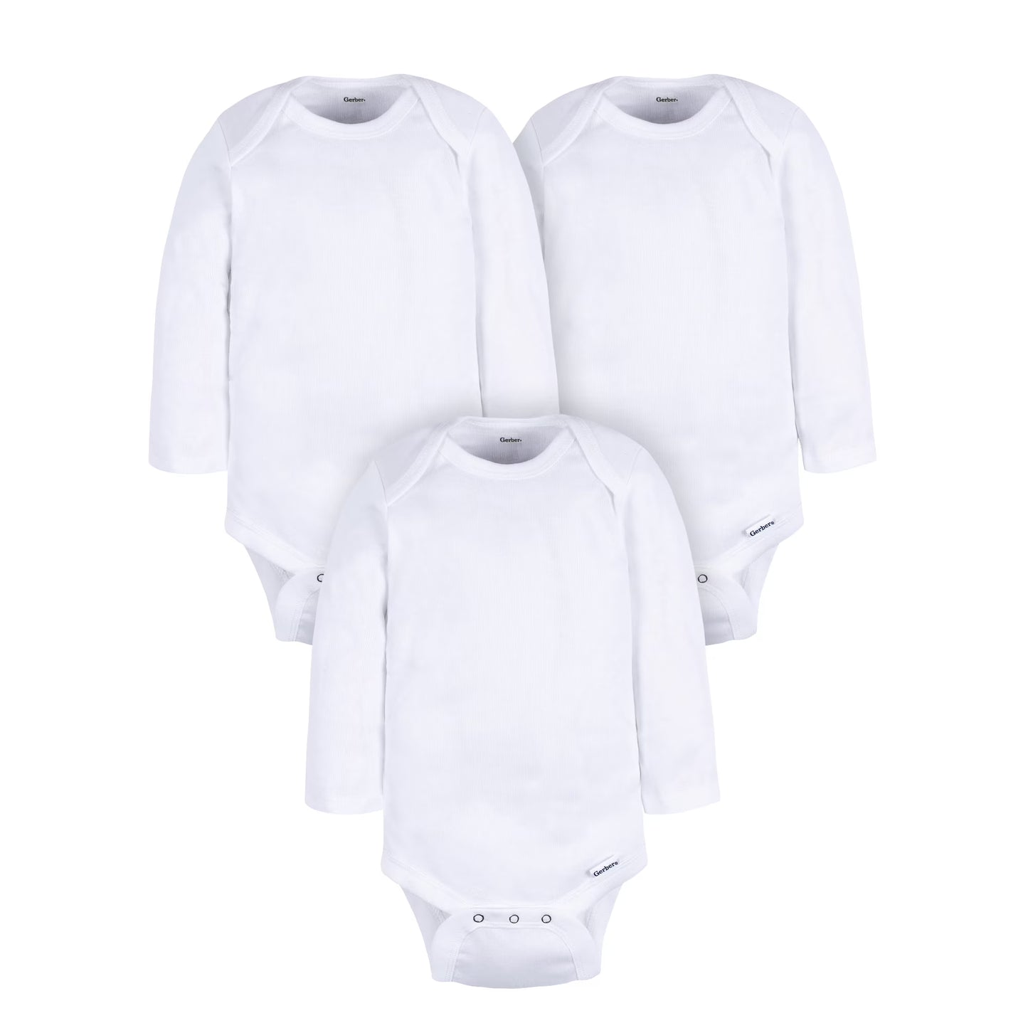 Conjunto de 3 mamelucos manga larga Gerber Baby - unisex