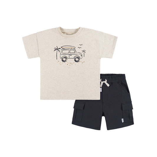Conjunto de camiseta y Short Gerber para niño, 2 piezas