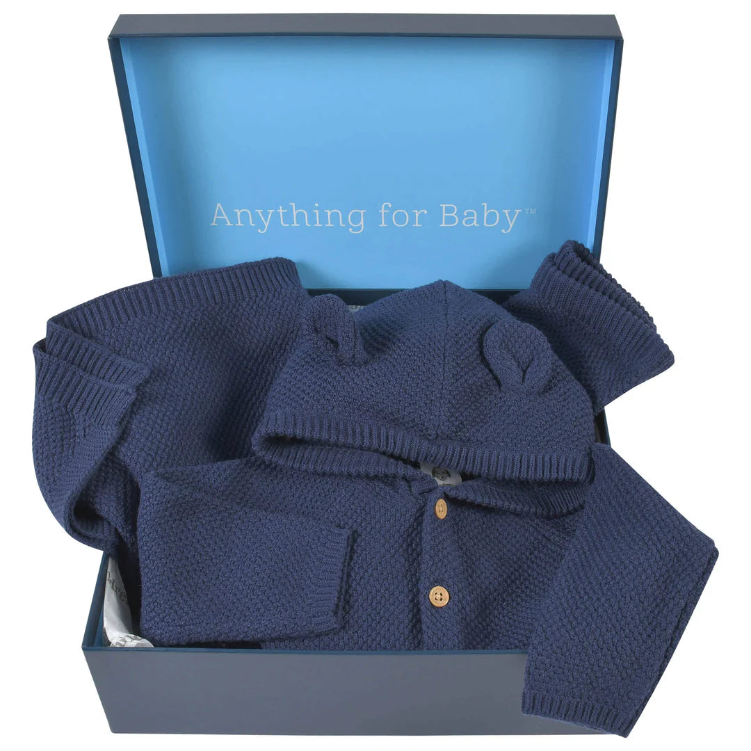 Conjunto de 3 piezas de punto azul marino para bebé niño - Gerber