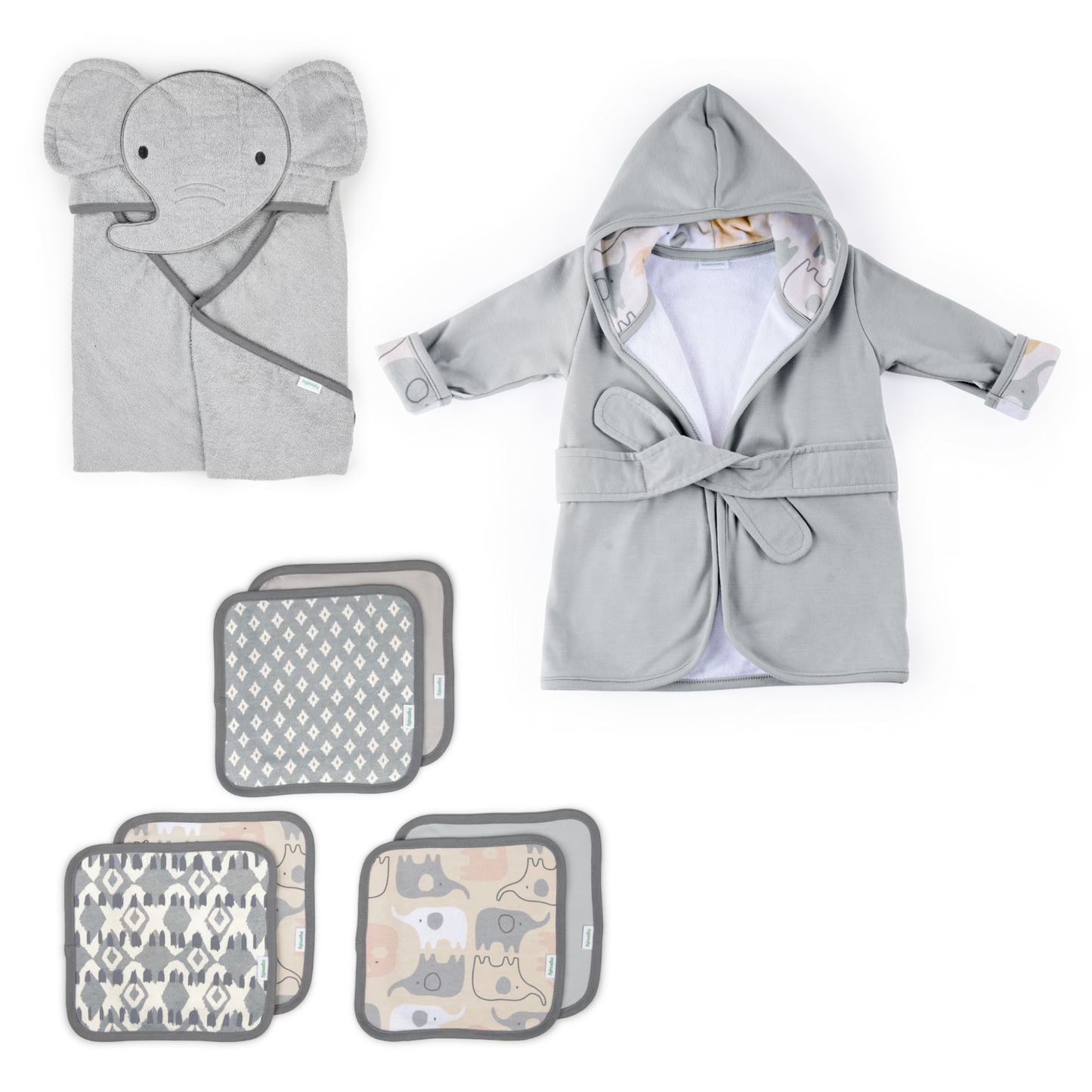 Gift Set de baño Ingenuity, Gris Elefante
