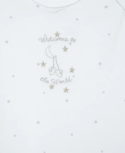 Saquito y gorro de dormir Welcome To The World