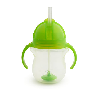 Vaso entrenador con pajita flexible Munchkin Any Angle, 7 oz, verde