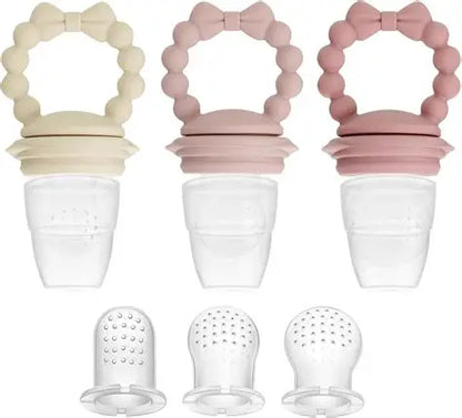 PandaEar Paquete de 3 chupones alimentadores de frutas y alimentos para bebés