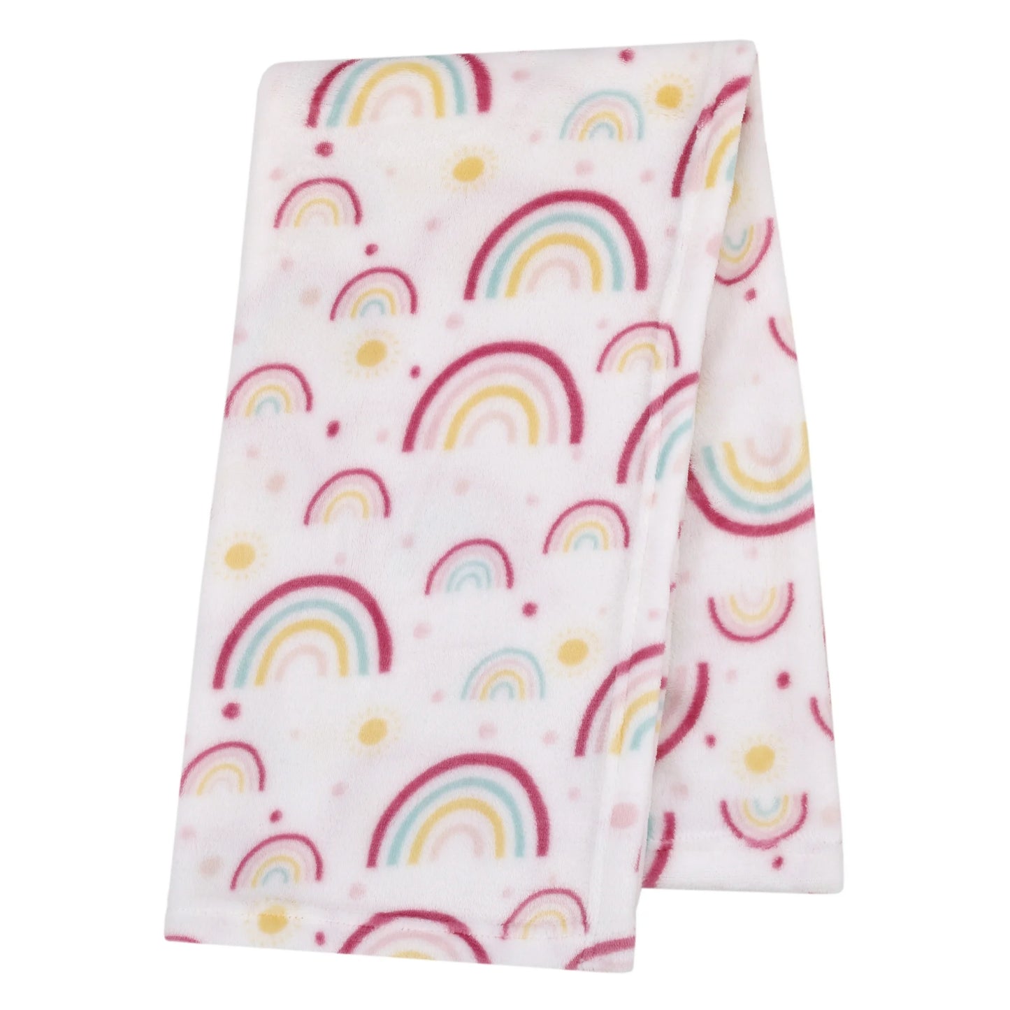 Colcha de Felpa para Bebé con Estampado Arcoiris