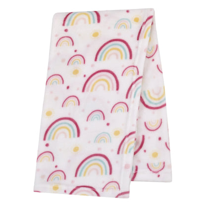 Colcha de Felpa para Bebé con Estampado Arcoiris