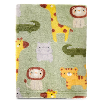 Colcha de Felpa para Bebé con Estampado Safari