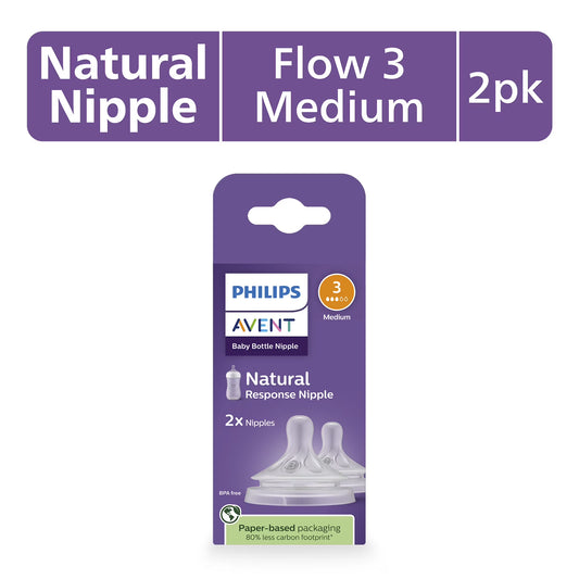 Mamaderas Philips AVENT Natural de flujo medio (paquete de 2)