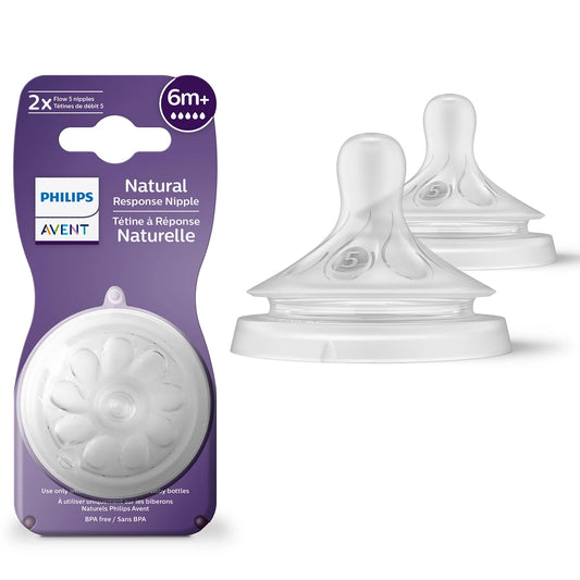 Mamaderas Philips AVENT Natural de flujo rápido (paquete de 2)