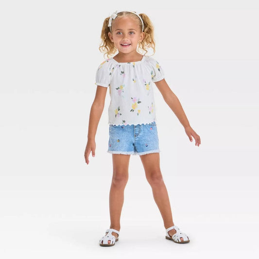 Camisa floral para niña - Cat & Jack™ Crema