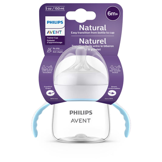 Vaso de aprendizaje Philips Avent Natural Trainer con tetina Natural Response, 5 oz