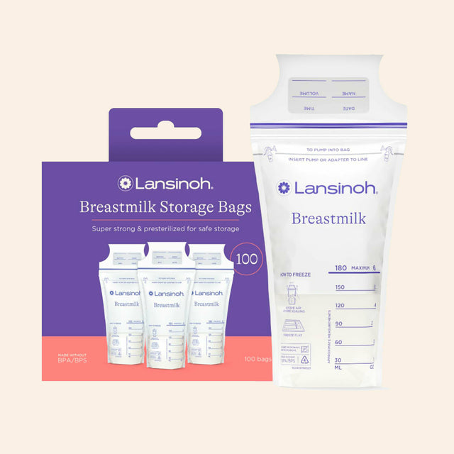 Bolsas para almacenar leche materna Lansinoh, 100 unidades