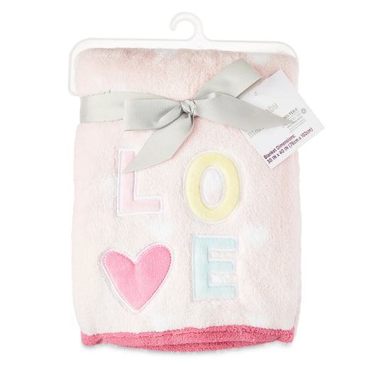 Colcha de Felpa para Bebé con Estampado Love