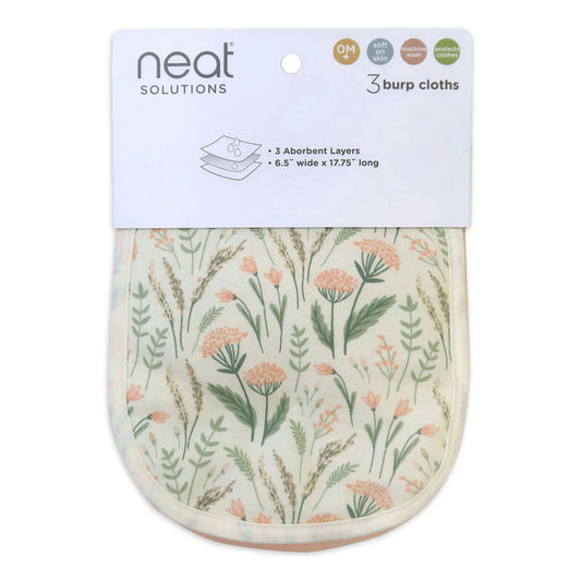 Paquete de 3 paños para eructo para bebés Neat Solutions, Floral
