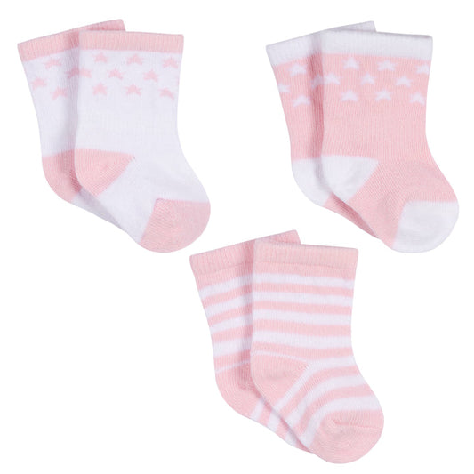 Paquete de 3 calcetines de niña Gerber con estrellas