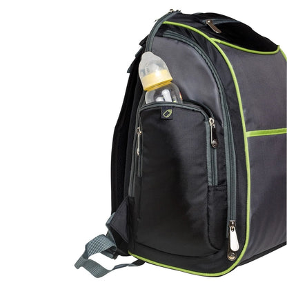 Pañalera tipo Mochila de Fisher-Price (negro, lima y gris)