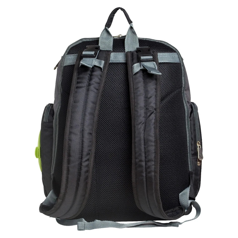 Pañalera tipo Mochila de Fisher-Price (negro, lima y gris)